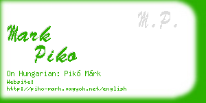 mark piko business card